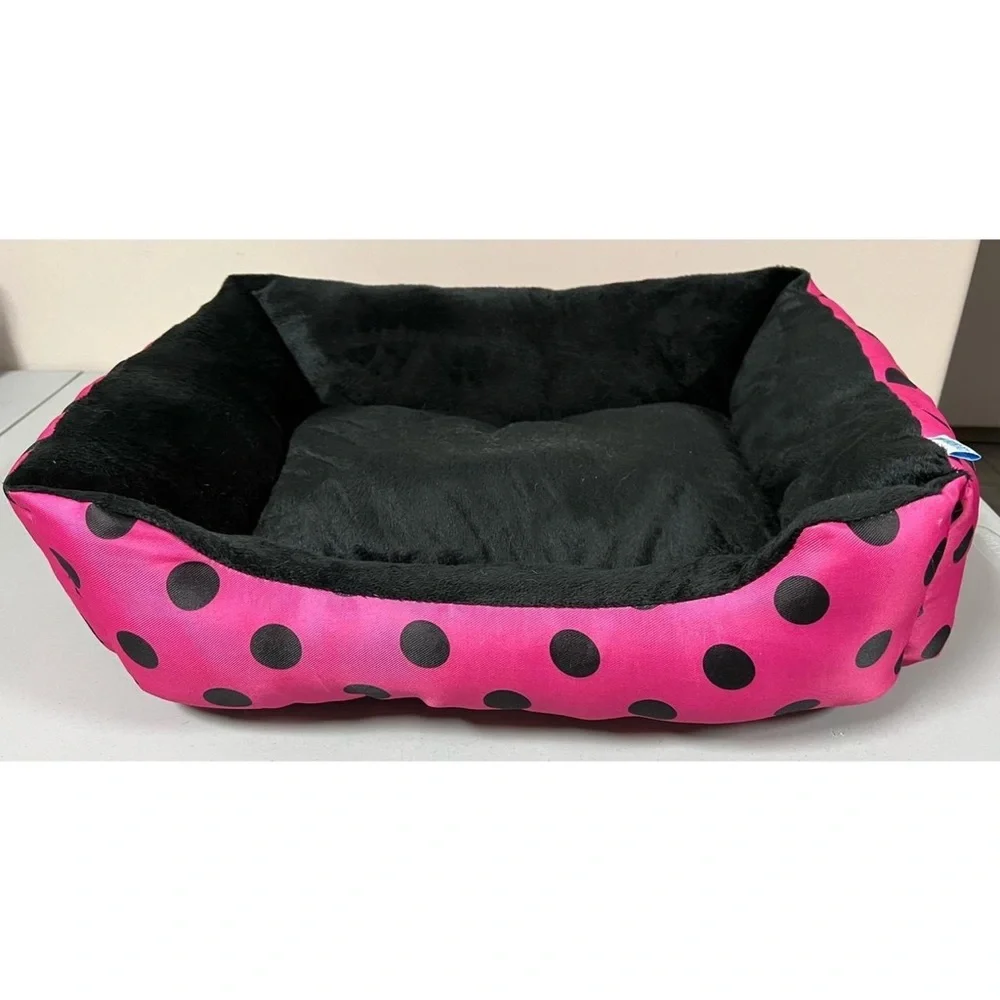 Bow-Wow Pet Magenta Pink Polka Dots Dot Fleece Cat Dog Pet Bed 💕🐾 #bed #pets
